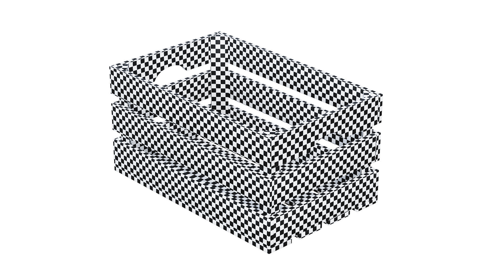 wooden crates set Low-poly 3D model_10