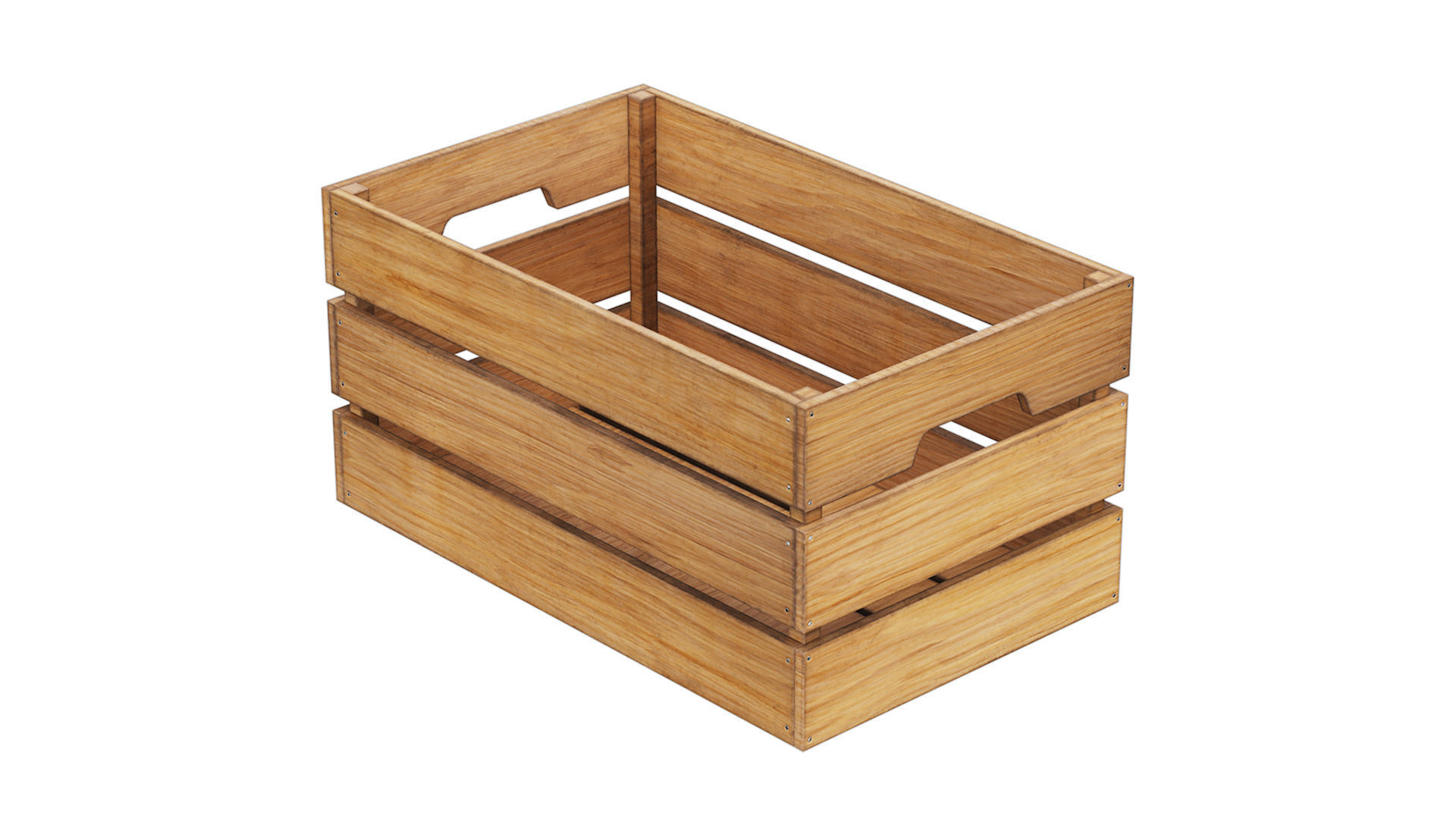 wooden crates set Low-poly 3D model_29