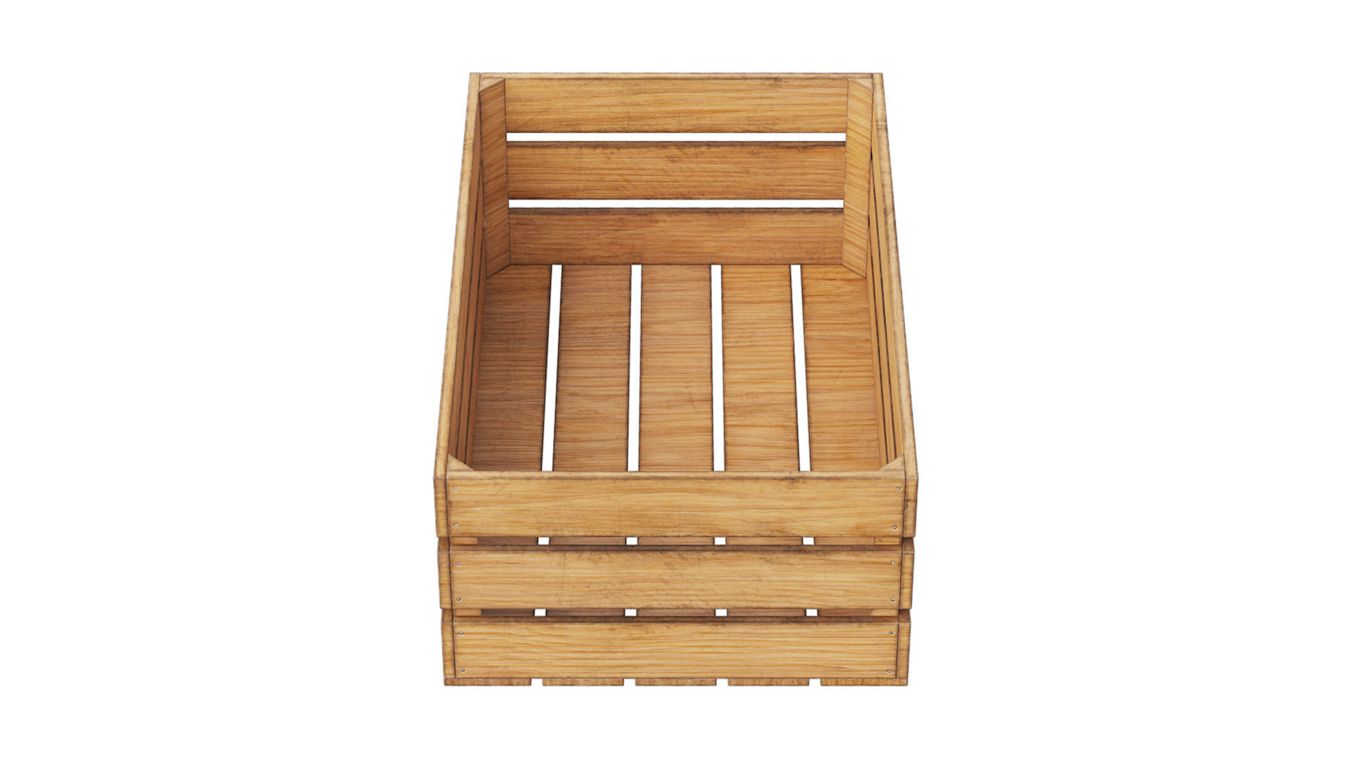 wooden crates set Low-poly 3D model_40