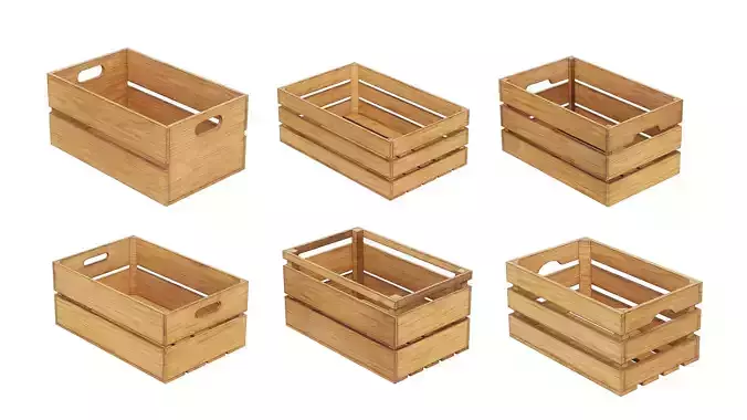 wooden crates set