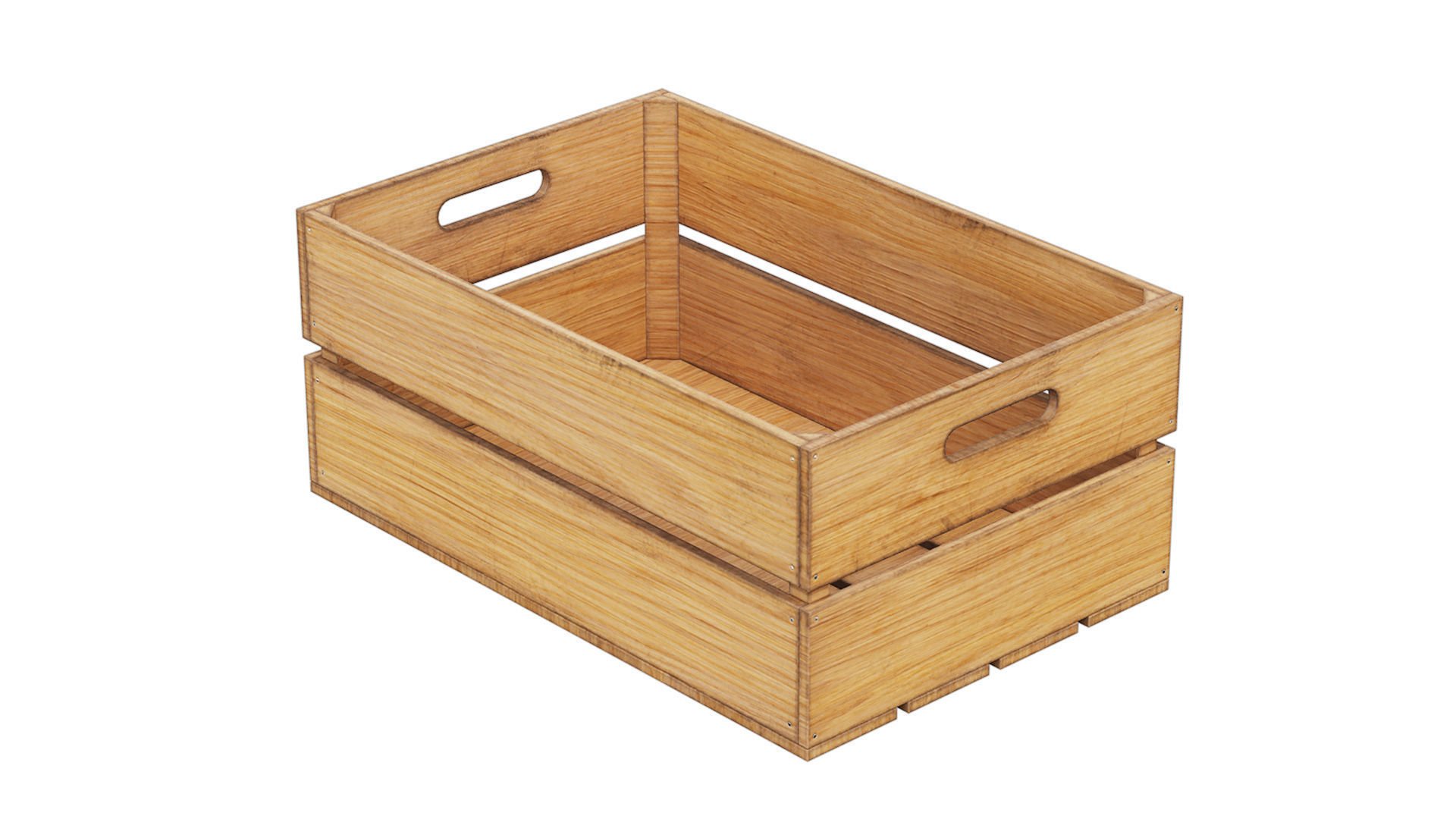 wooden crates set Low-poly 3D model_22