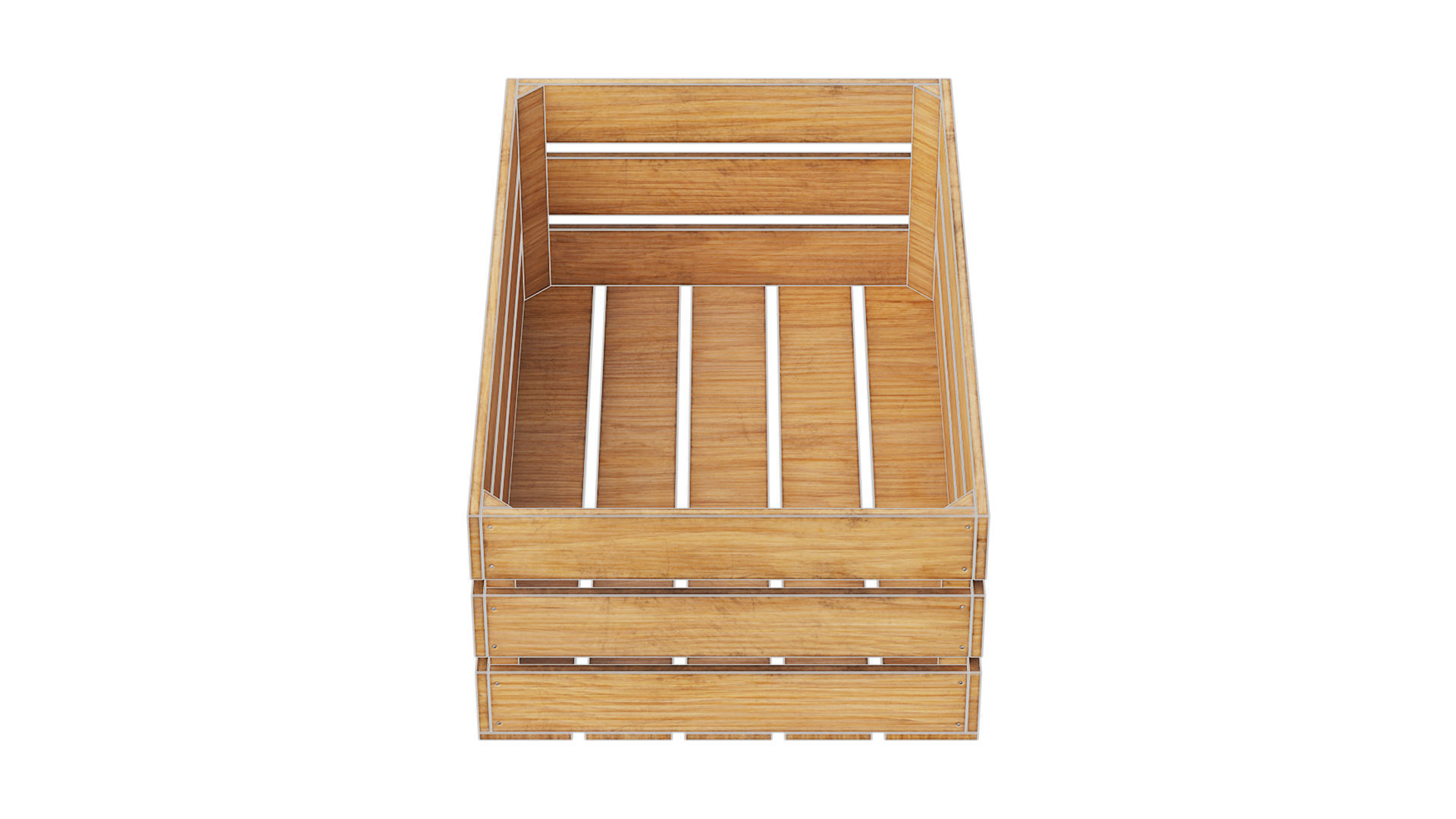 wooden crates set Low-poly 3D model_39