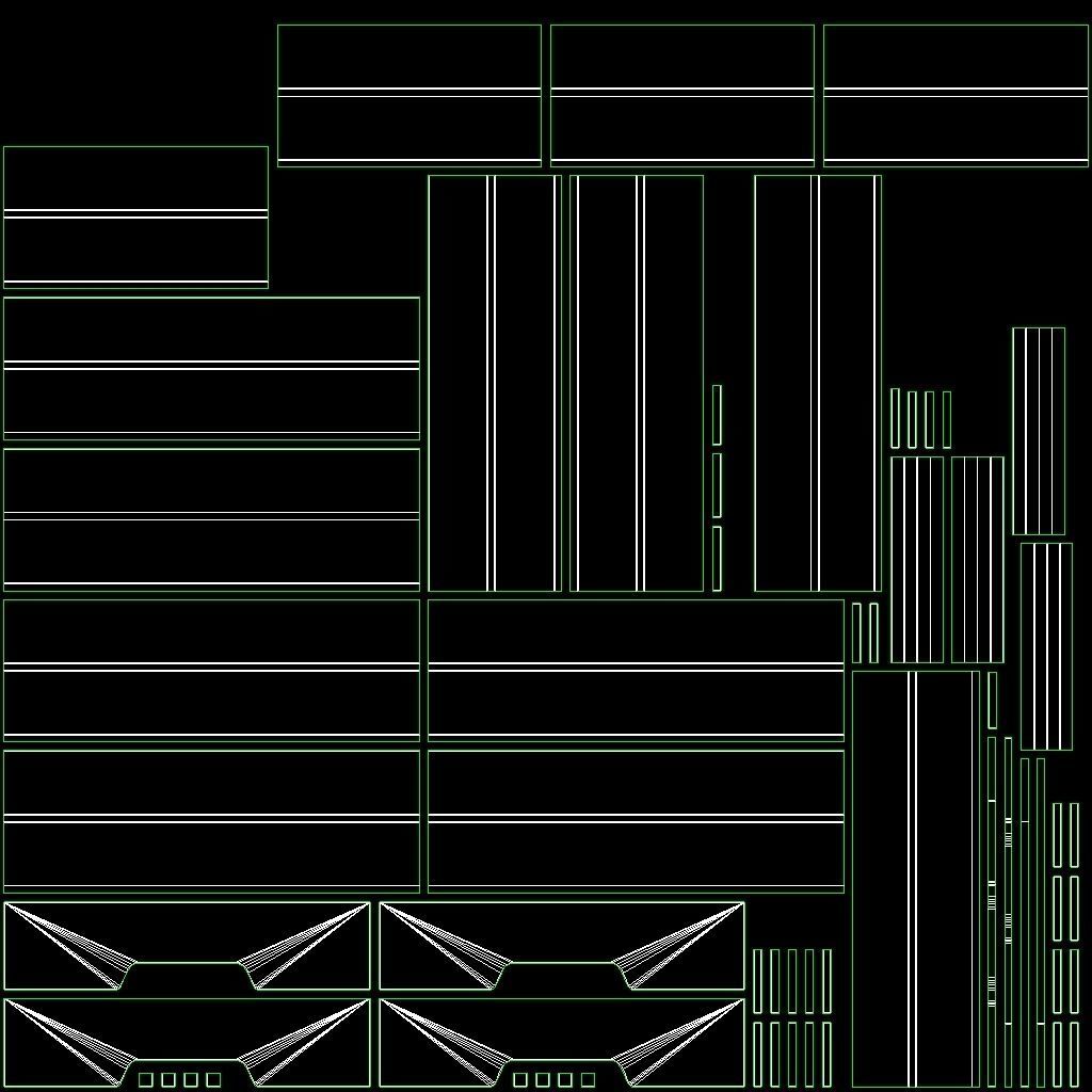 wooden crates set Low-poly 3D model_35