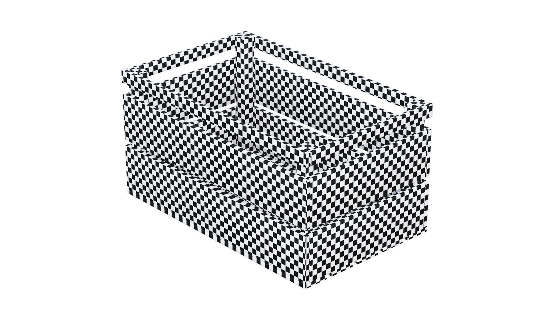 wooden crates set Low-poly 3D model_17