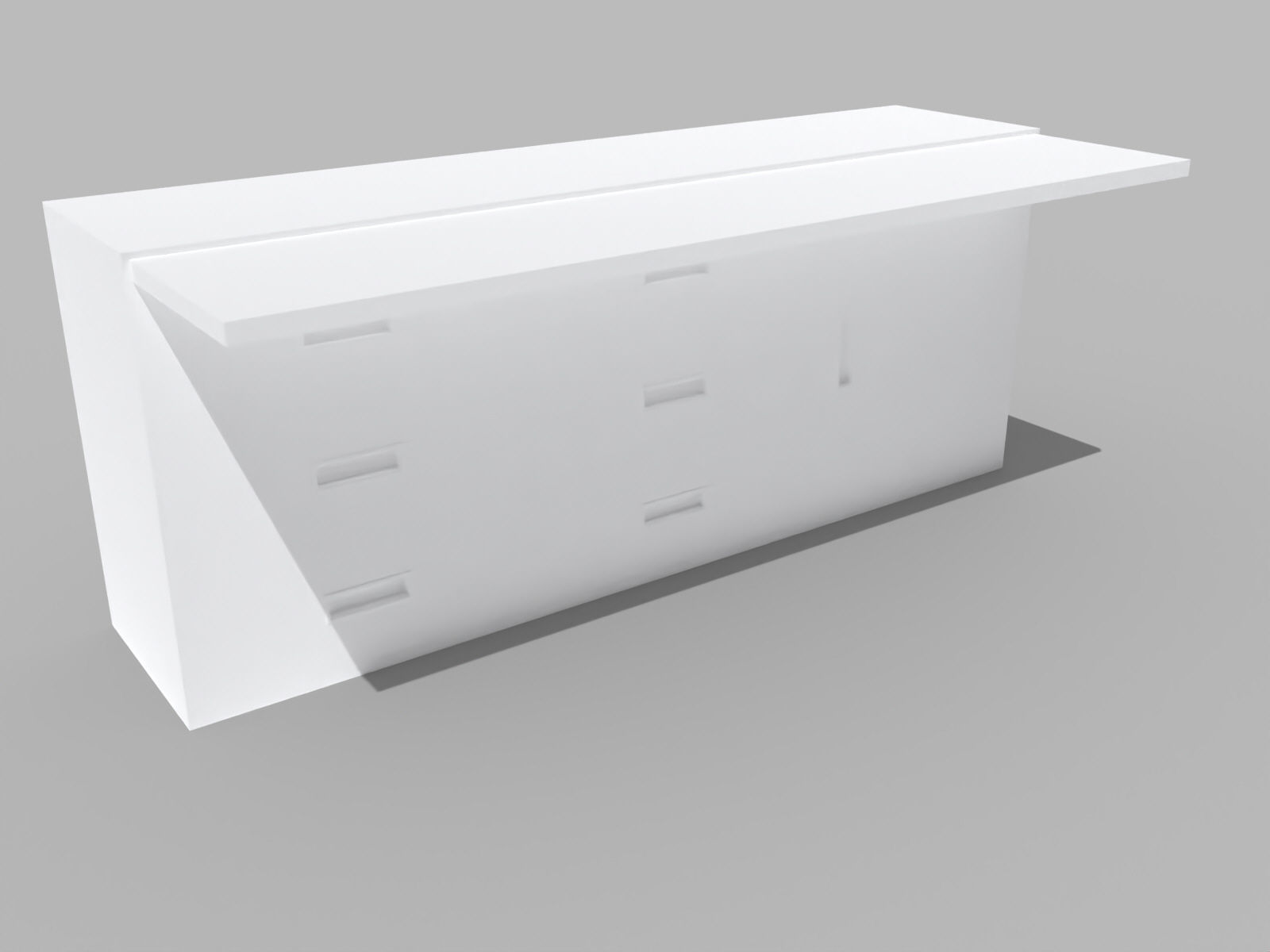 Desk with storage Free 3D model_1