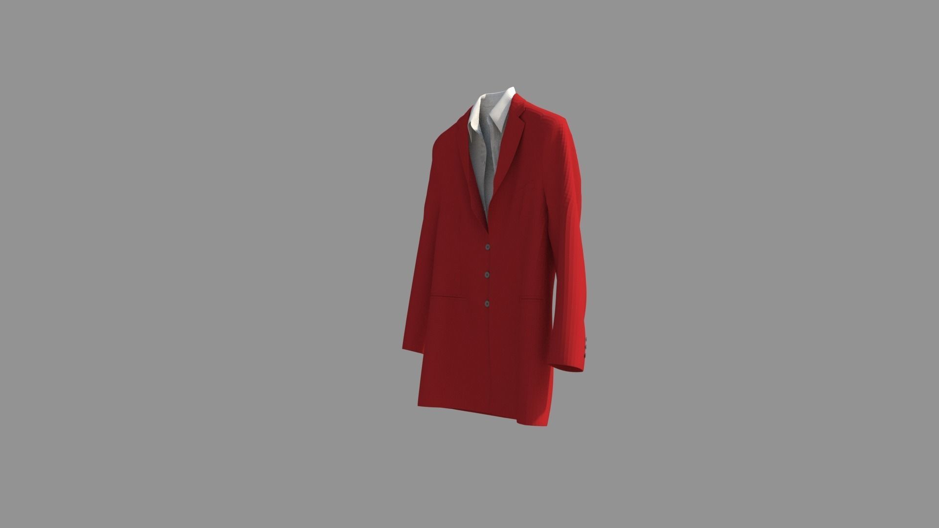 Trench Coat D 3D model_2