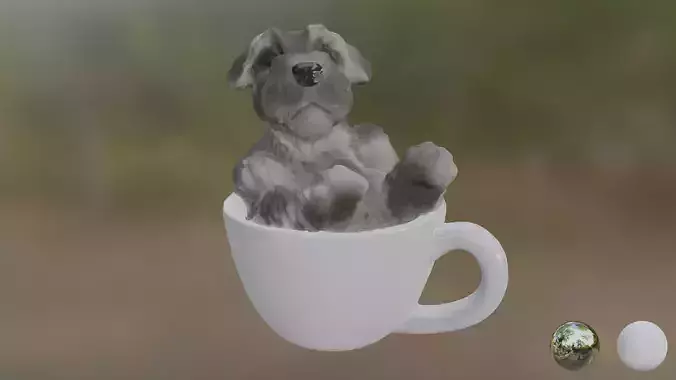 cuppuppy 1 schnauzer in cup