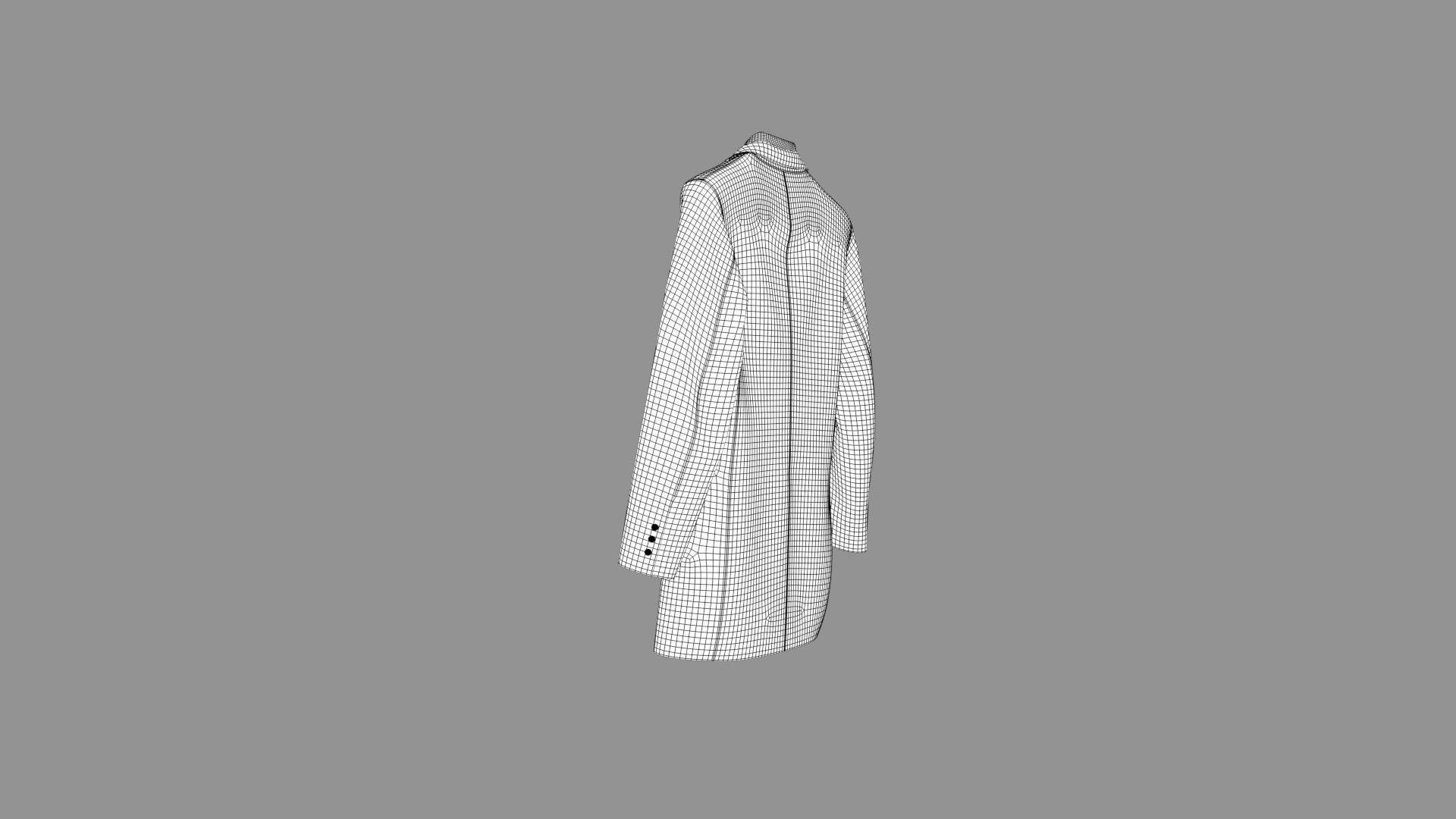Trench Coat  A 3D model_2