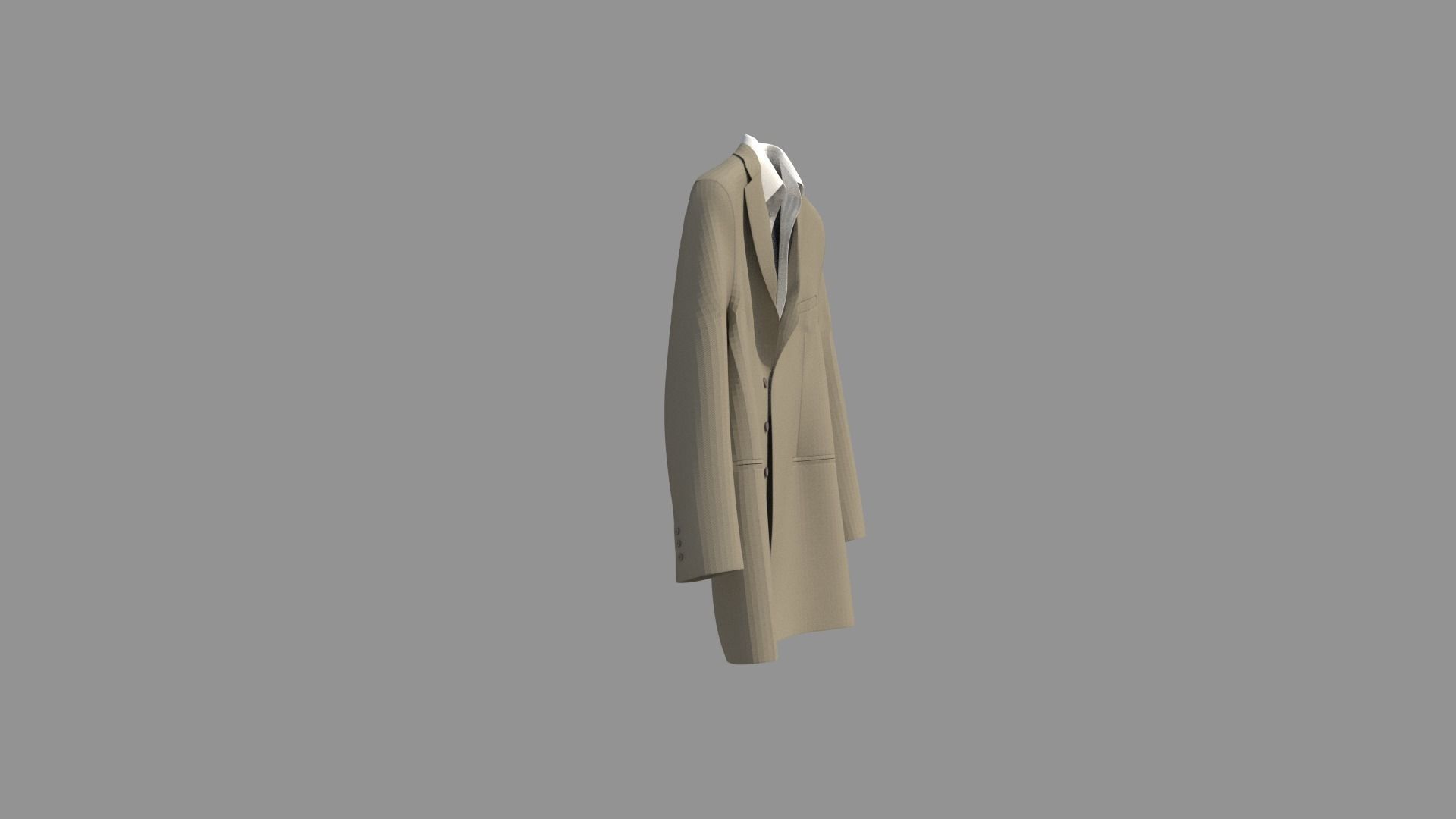 Trench Coat  A 3D model_4
