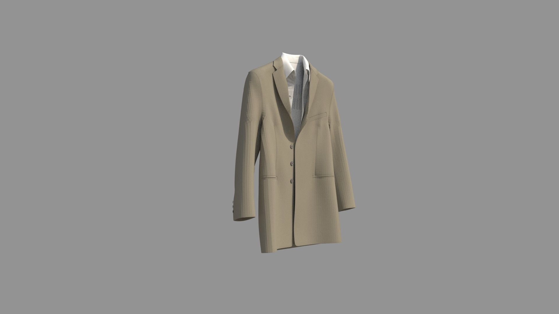 Trench Coat  A 3D model_5