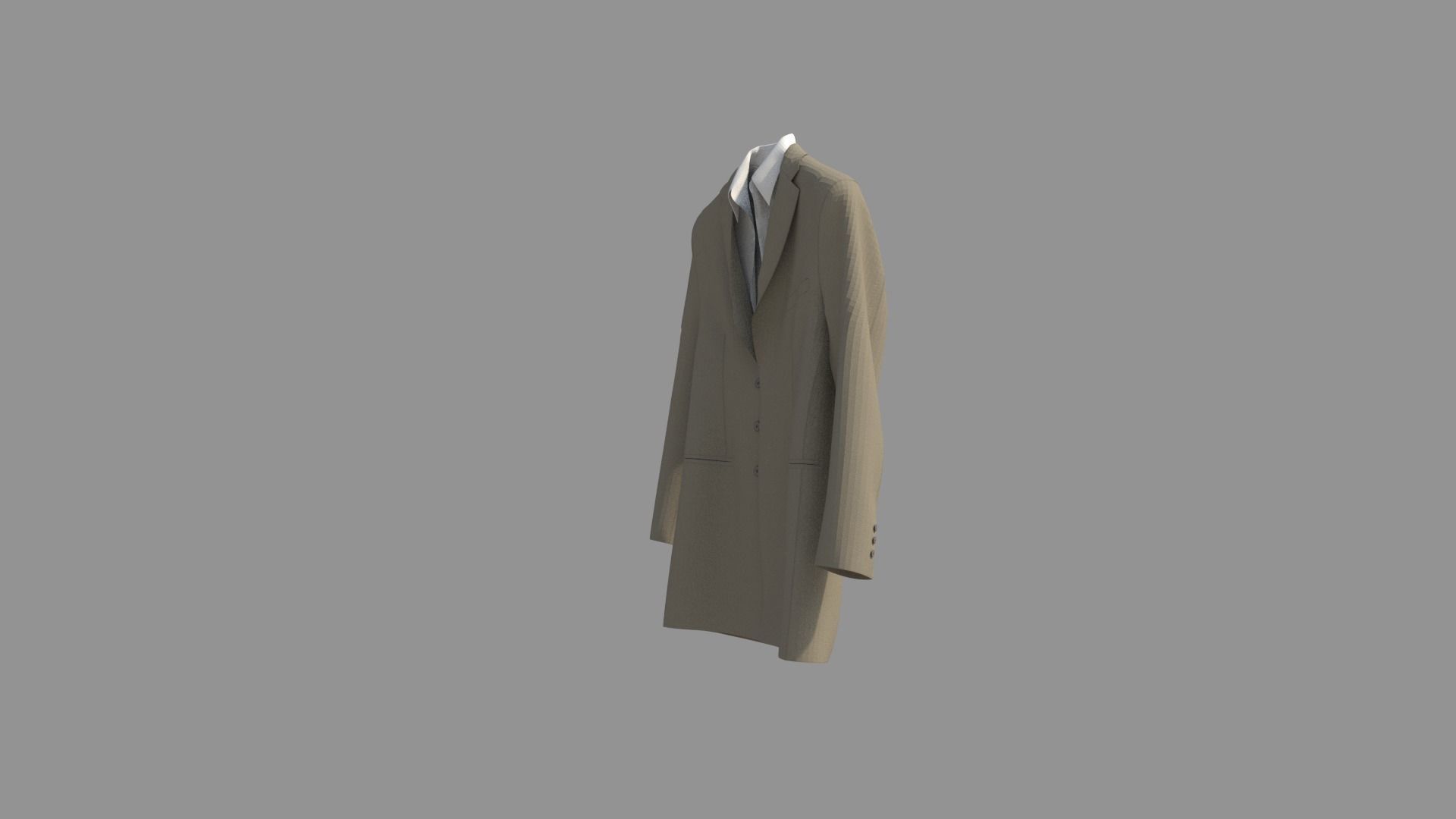 Trench Coat  A 3D model_6