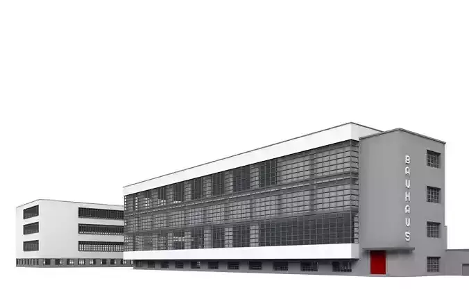 Bauhaus floor plan of house 3D model