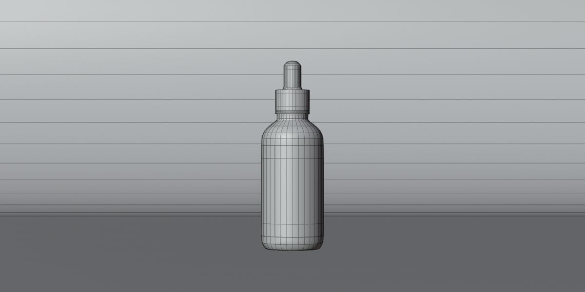 Cosmetic Dropper Bottle 01  3D model_1