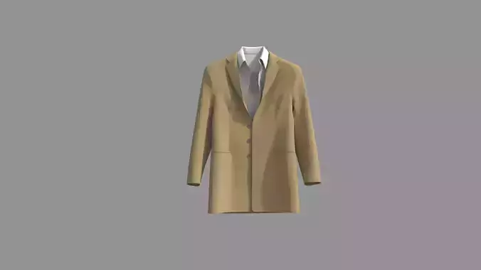Trench Coat B 3D model