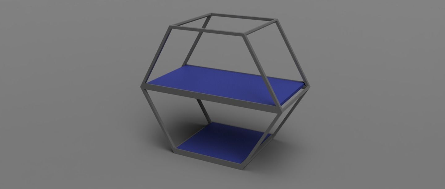 Customizable Hexagon Shelves 3D print model_1