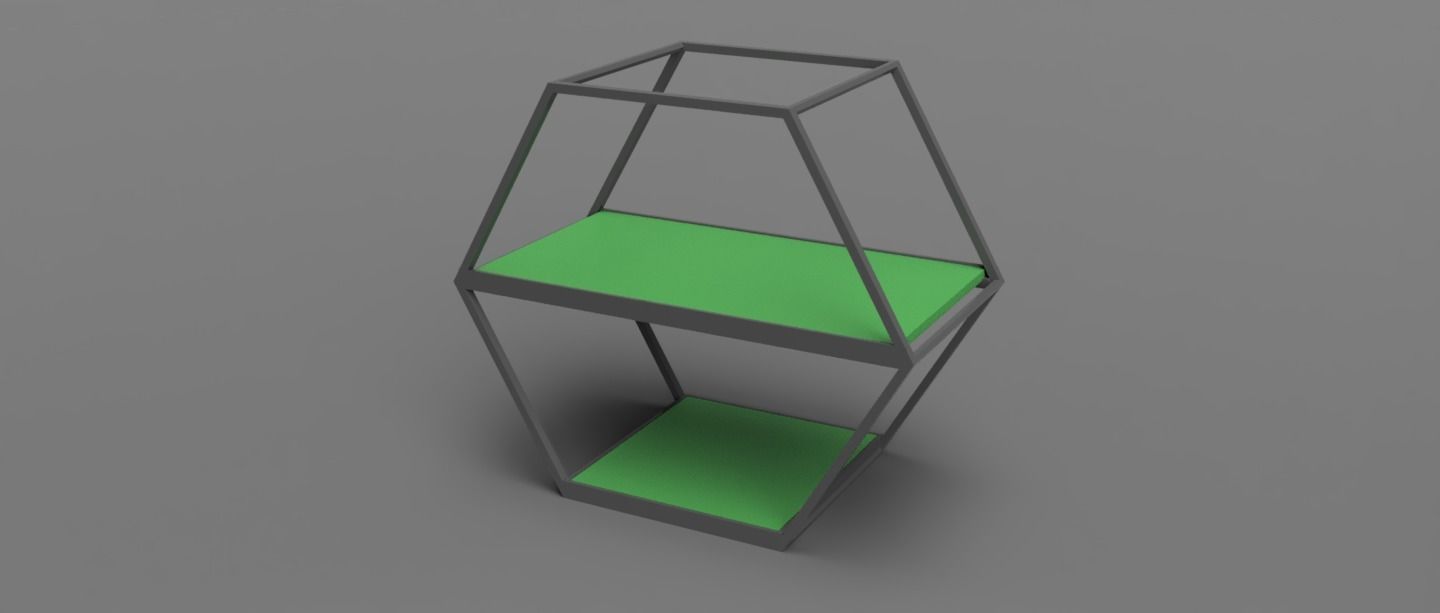 Customizable Hexagon Shelves 3D print model_2