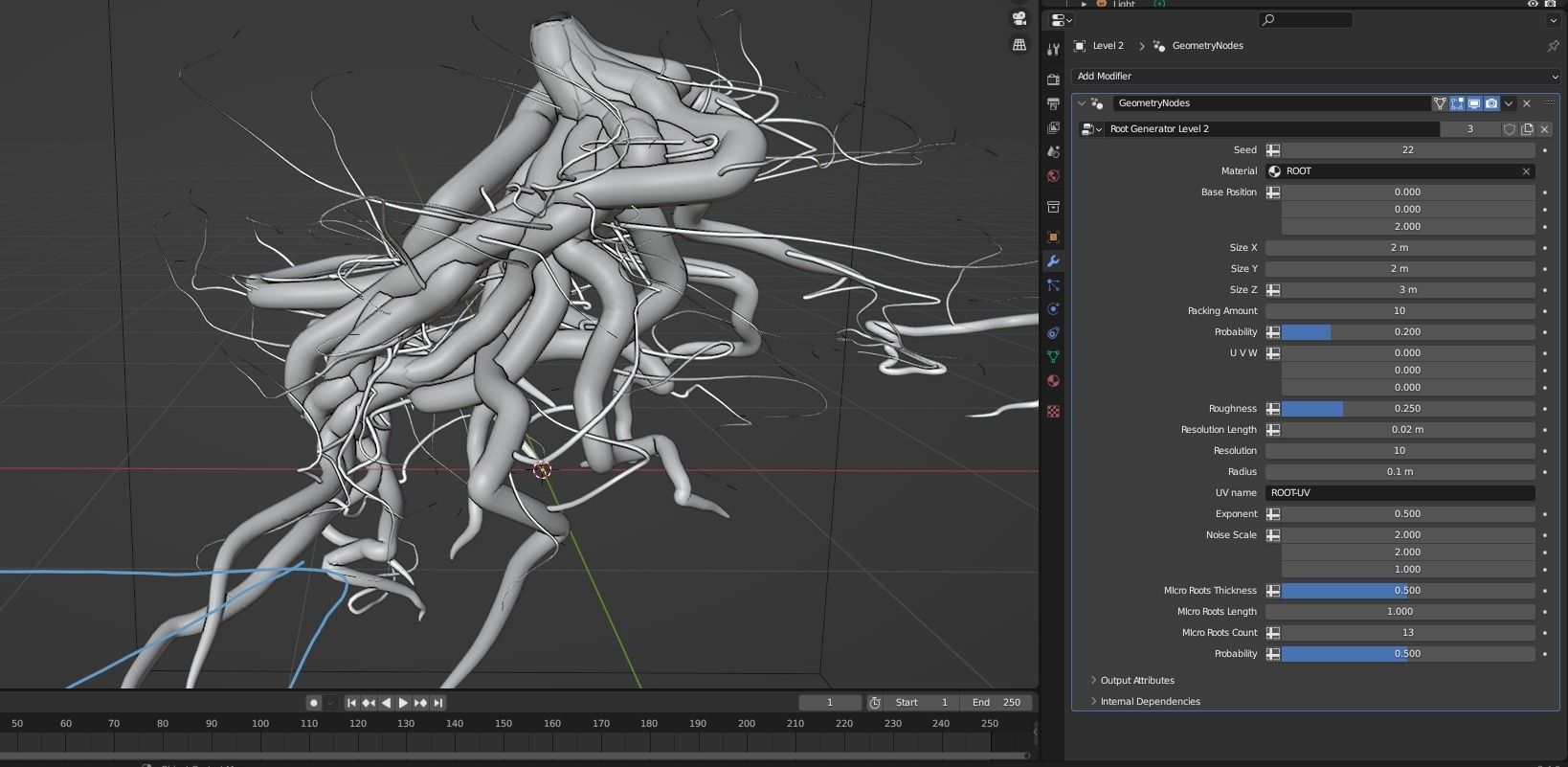 Root generator - Animation Ready - Geometry Nodes 3D model_1