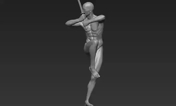 Male Warrior Pose 4