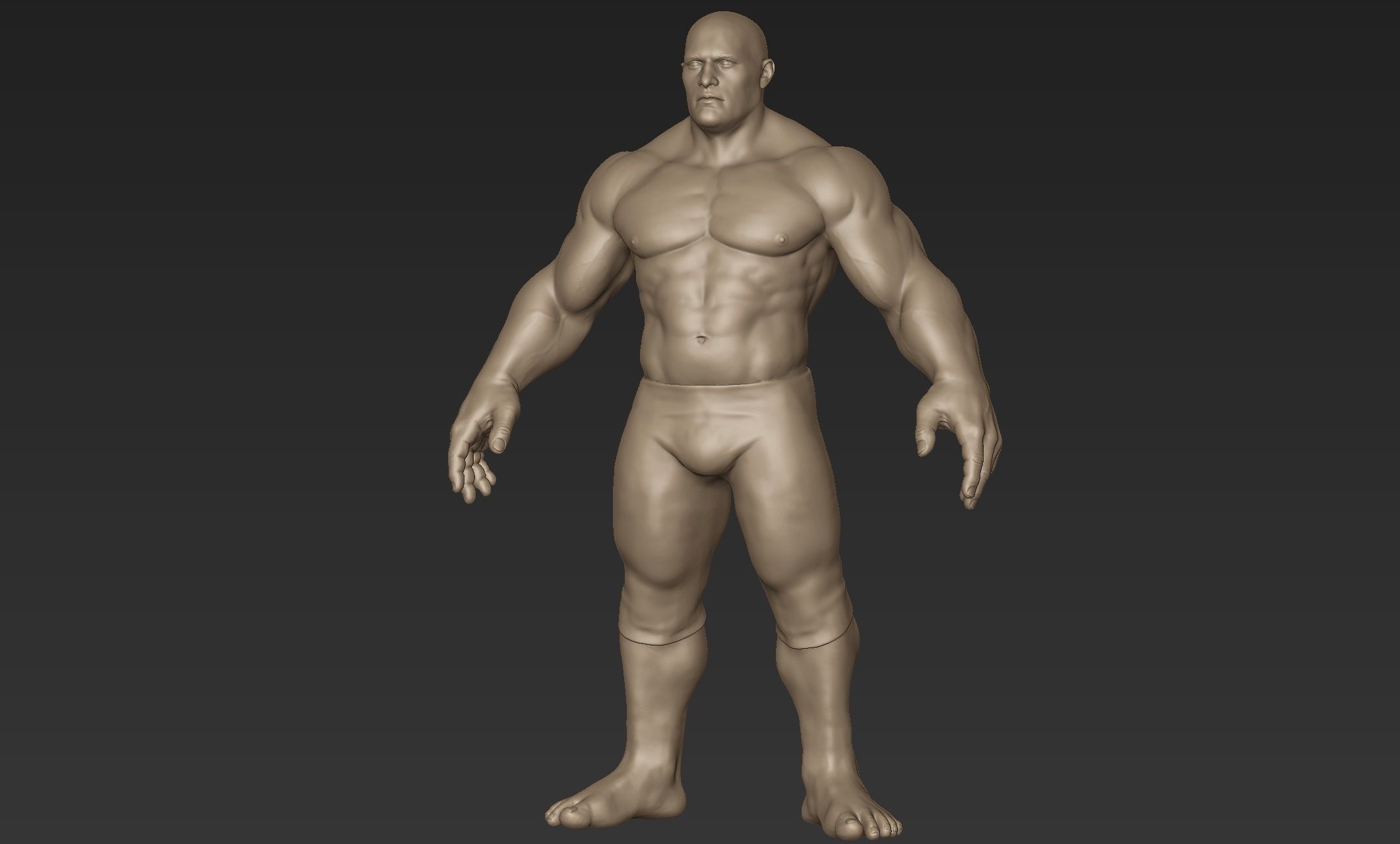 Superhero Basemesh Sculpt 2 3D model_3
