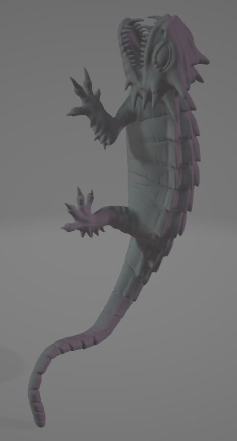 Vengeance lizard Mount 5e SI Swag Monster 3D print model_4
