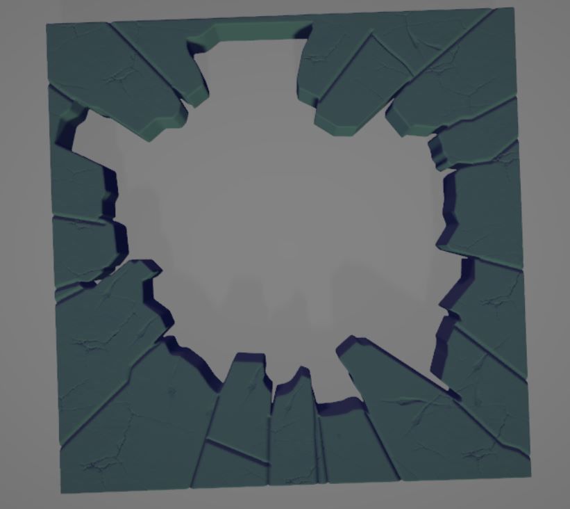 Fractured hole pieces SI Swag 3D print model_4