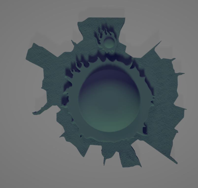 Fractured hole pieces SI Swag 3D print model_5