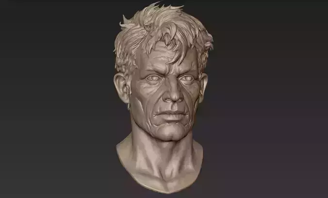 Old Man Head Sculpt