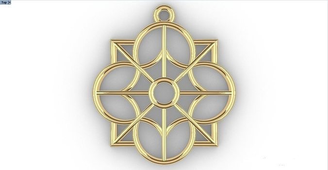 DARSH GOLD PENDANT 3D print model