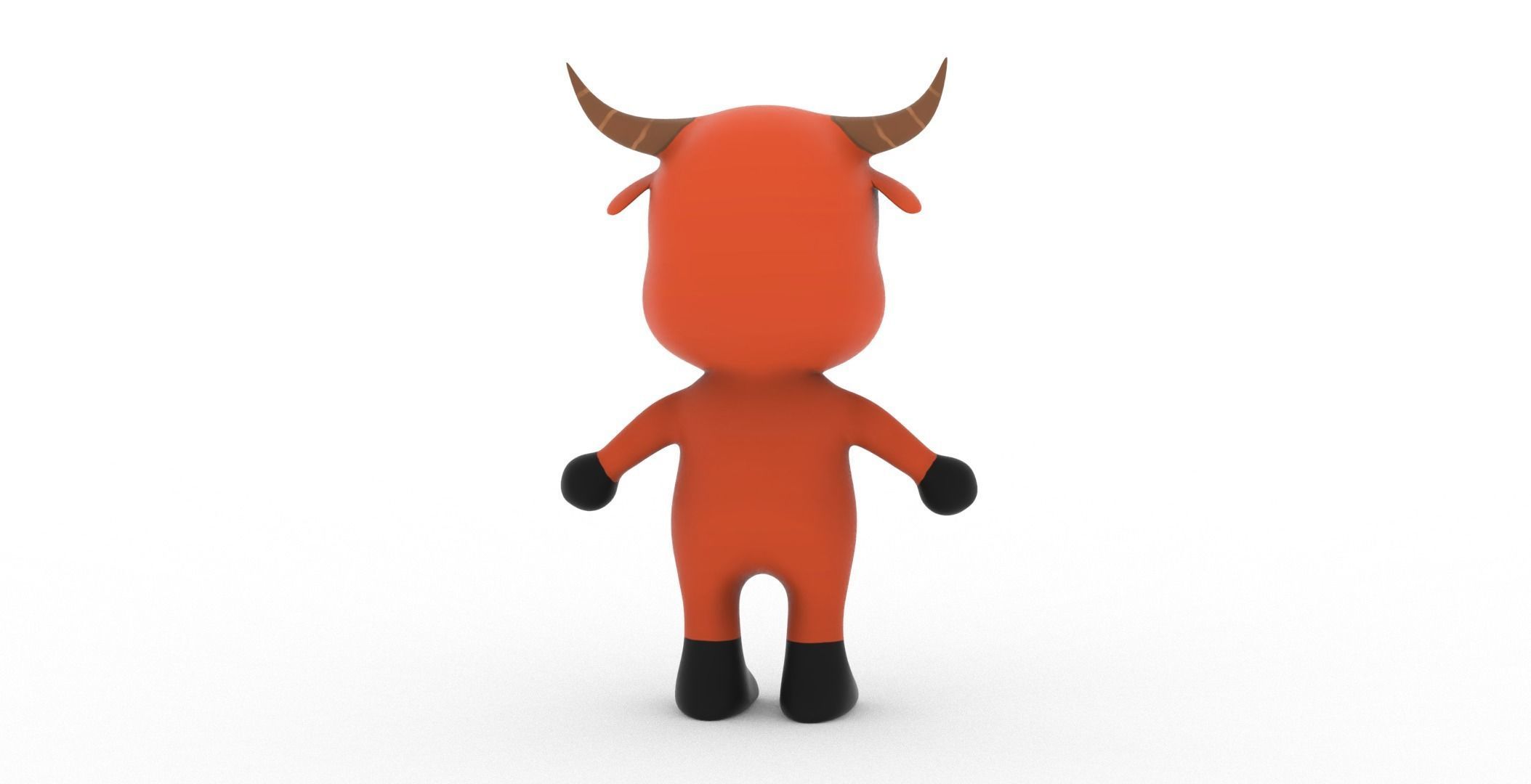 Character002 Animated Buffalo 3D Low-poly 3D model_22