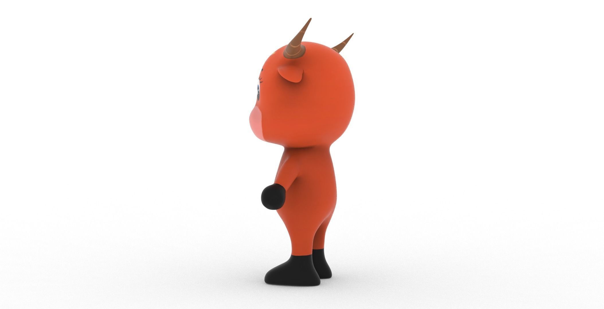 Character002 Animated Buffalo 3D Low-poly 3D model_19