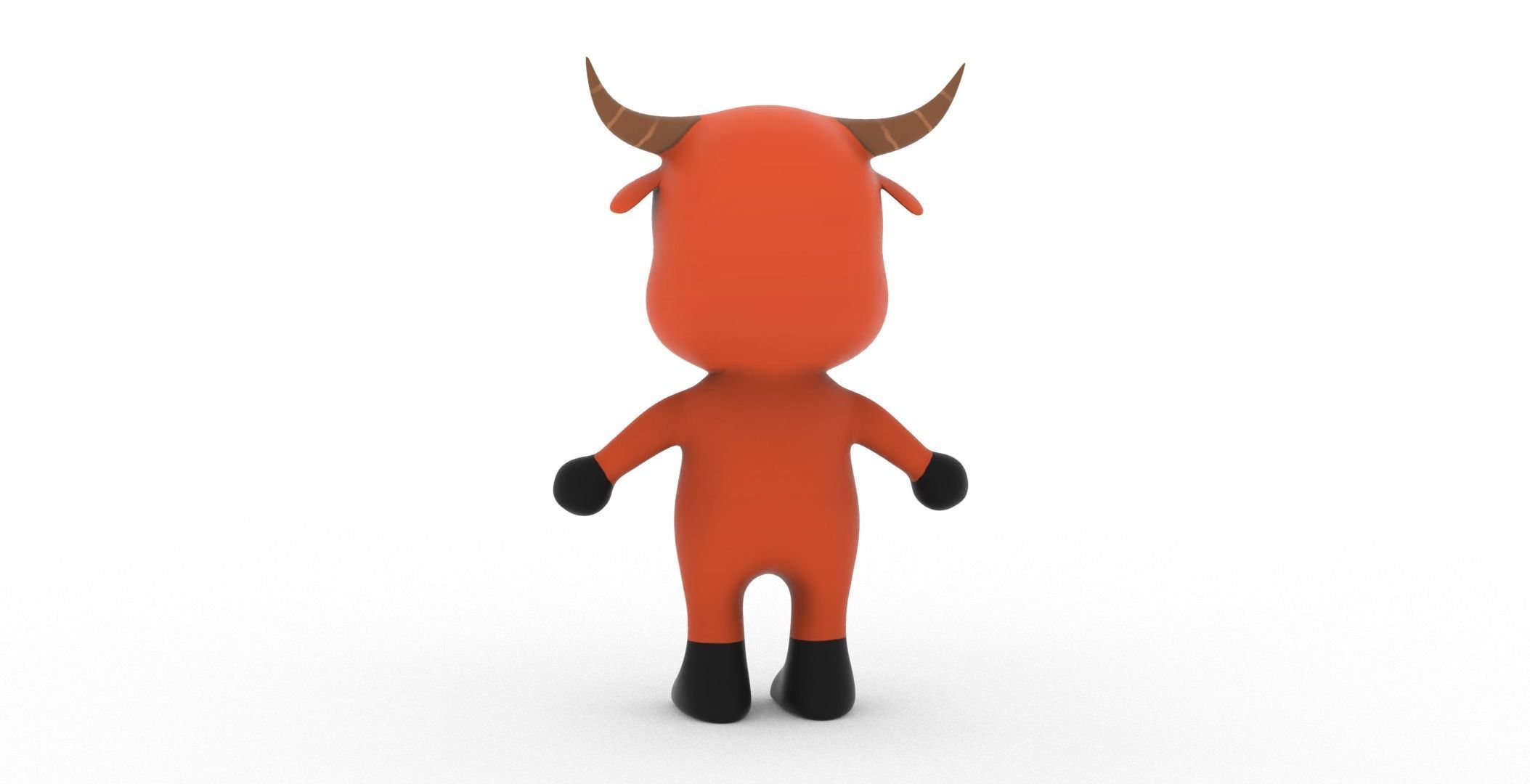 Character002 Animated Buffalo 3D Low-poly 3D model_21