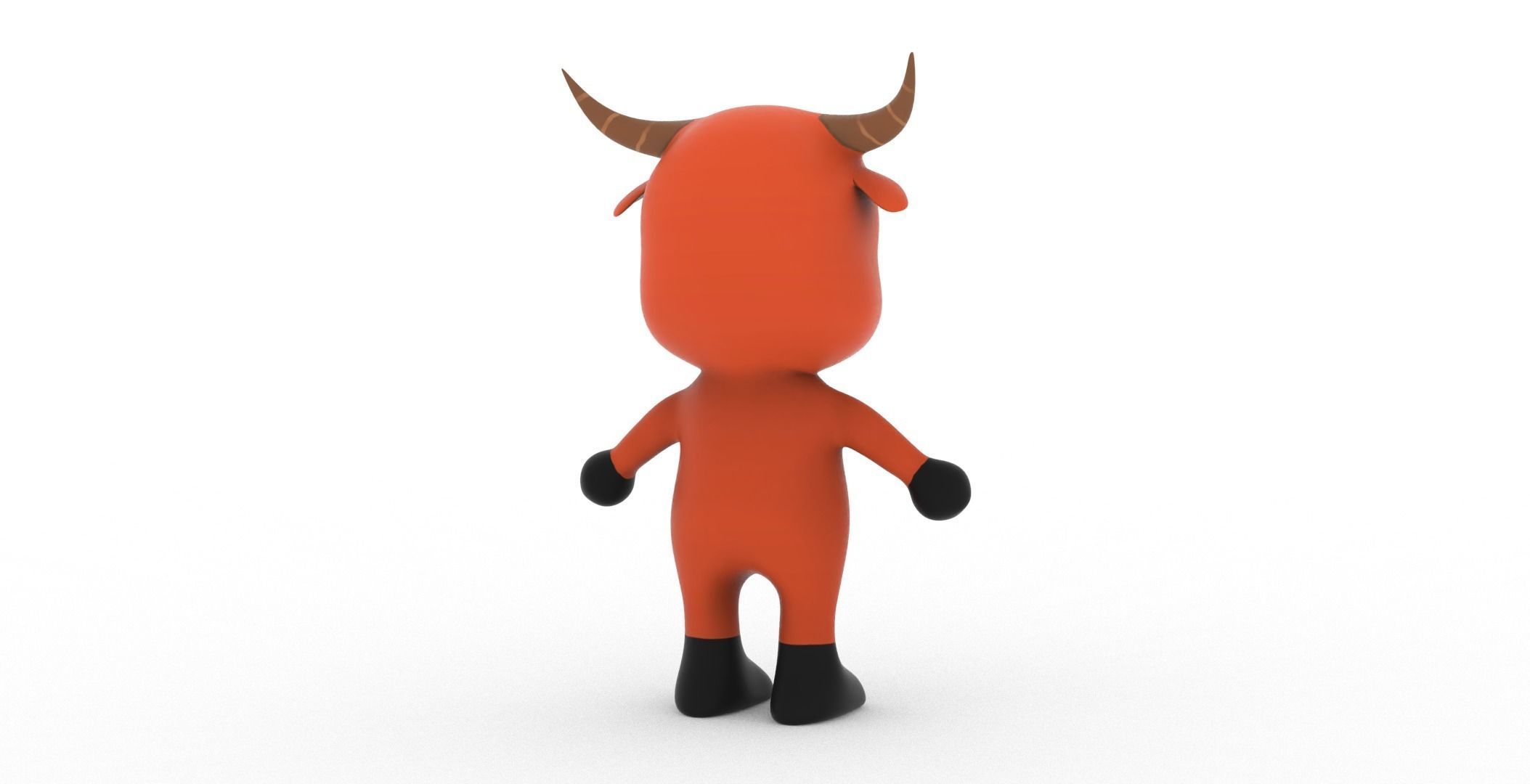 Character002 Animated Buffalo 3D Low-poly 3D model_26