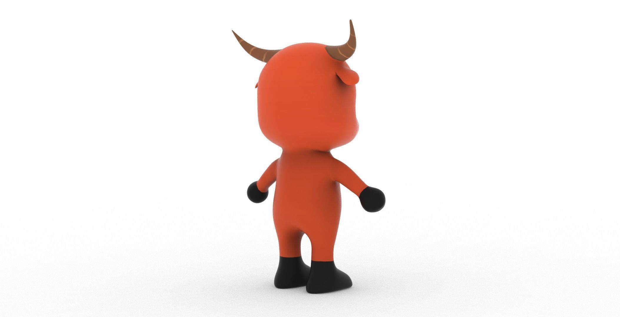 Character002 Animated Buffalo 3D Low-poly 3D model_23