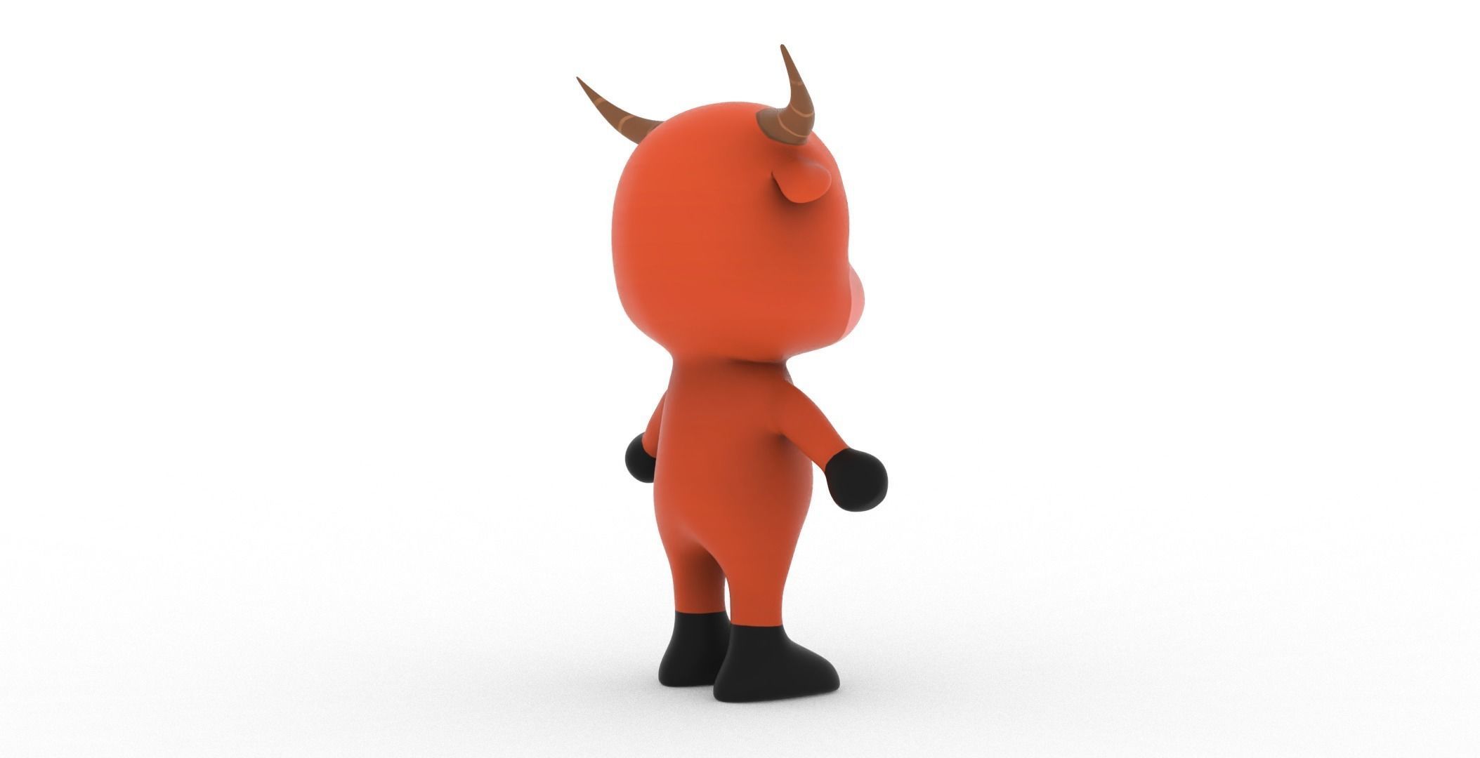 Character002 Animated Buffalo 3D Low-poly 3D model_24