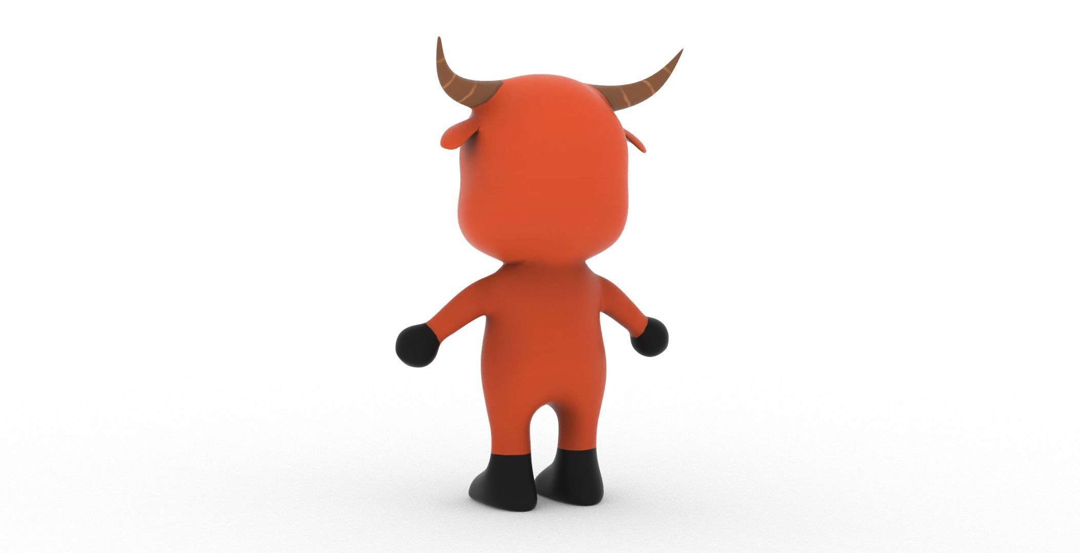 Character002 Animated Buffalo 3D Low-poly 3D model_20