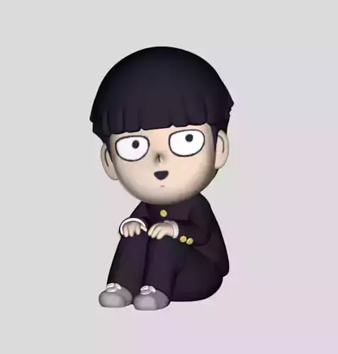 Mob Psycho 100 Chibi One Piece and Chopped Model 3D print model