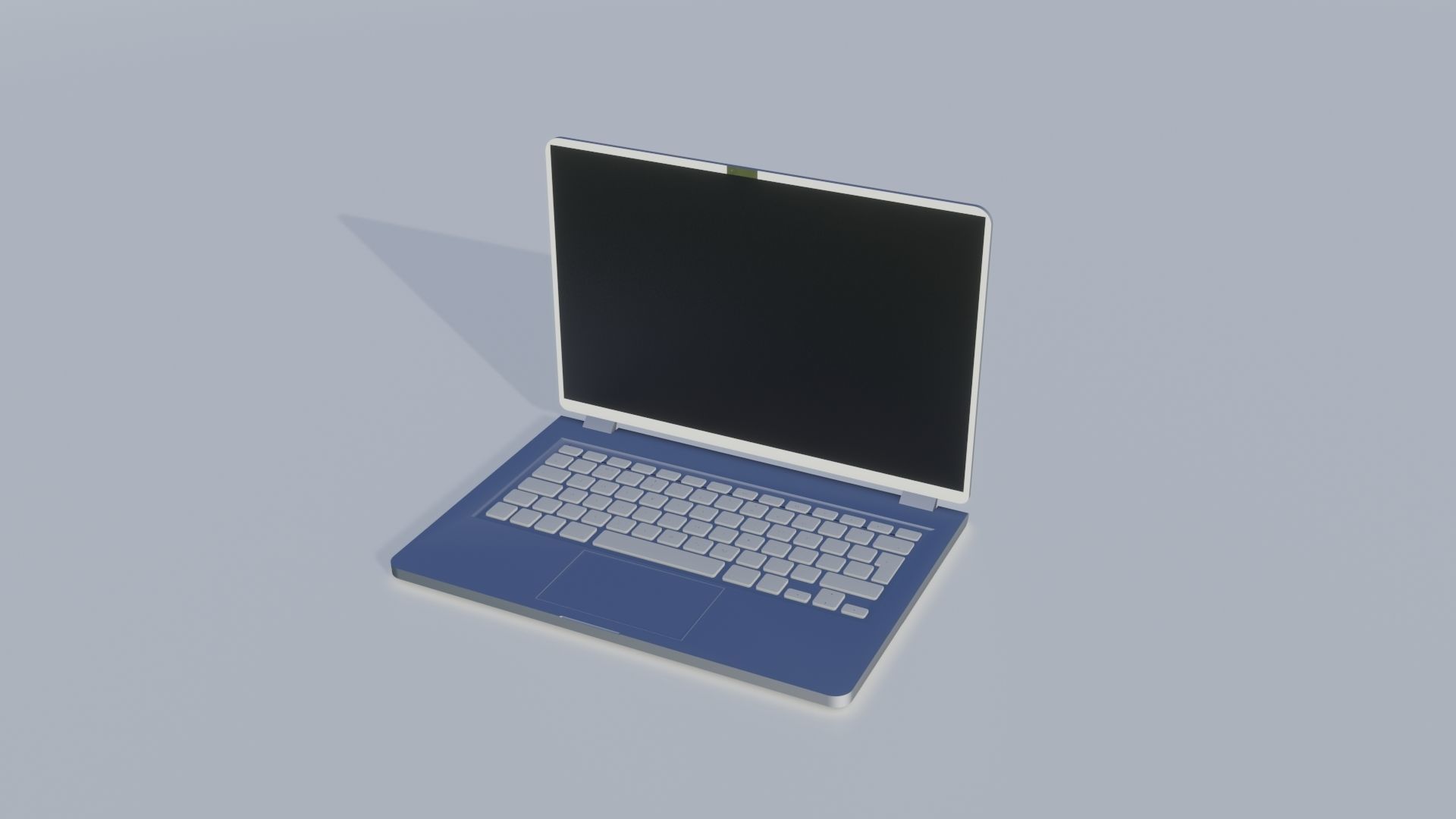 3d Laptop Model Low-poly 3D model_1