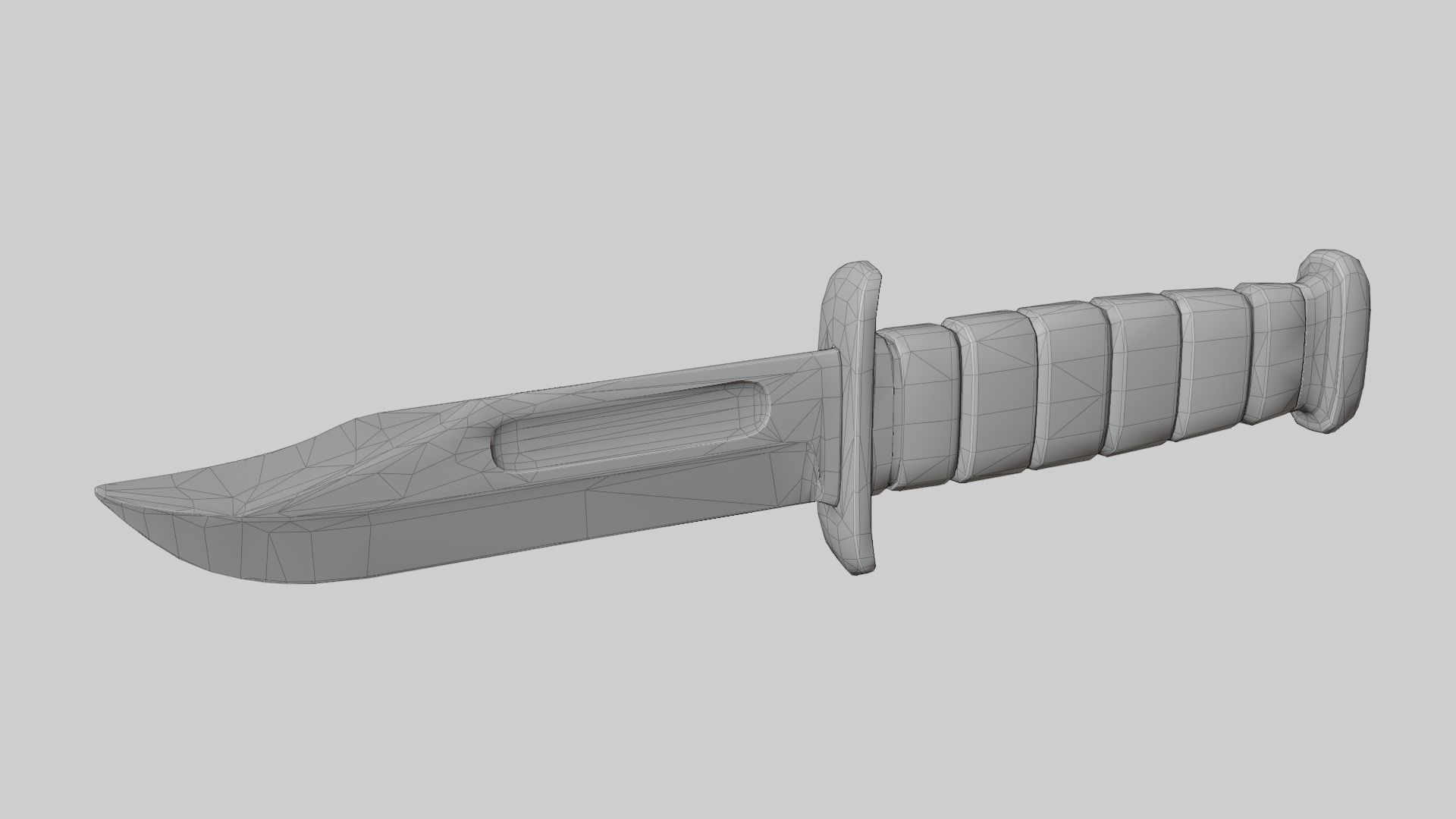 Kabar Combat Knife  Low-poly 3D model_6