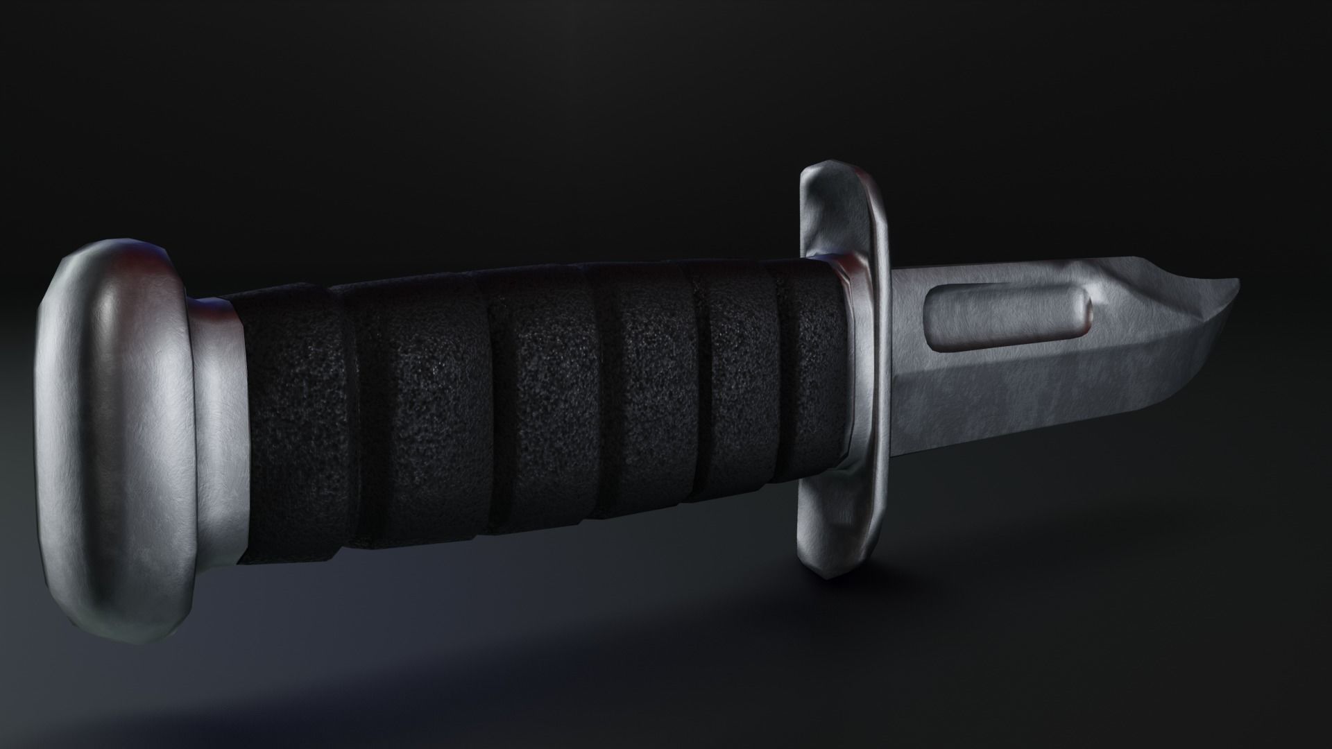Kabar Combat Knife  Low-poly 3D model_4