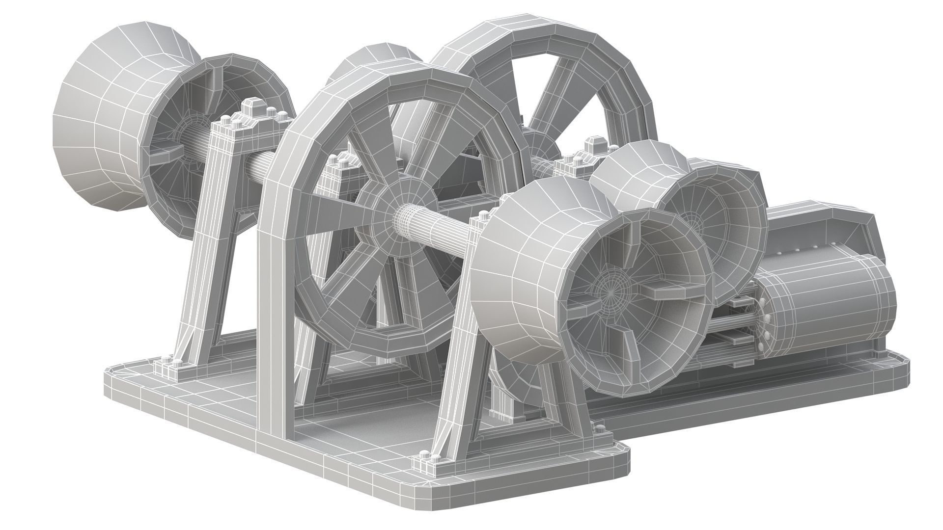 Titanic Steam Winches and Hatch 3D model_18