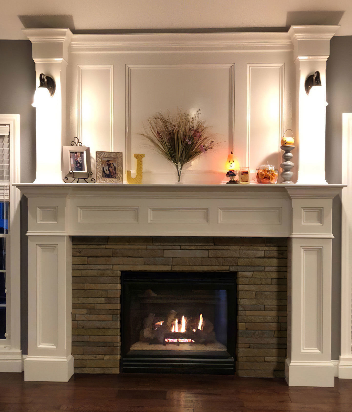 Fireplace modern ArtDeco with masonry 3D model_6