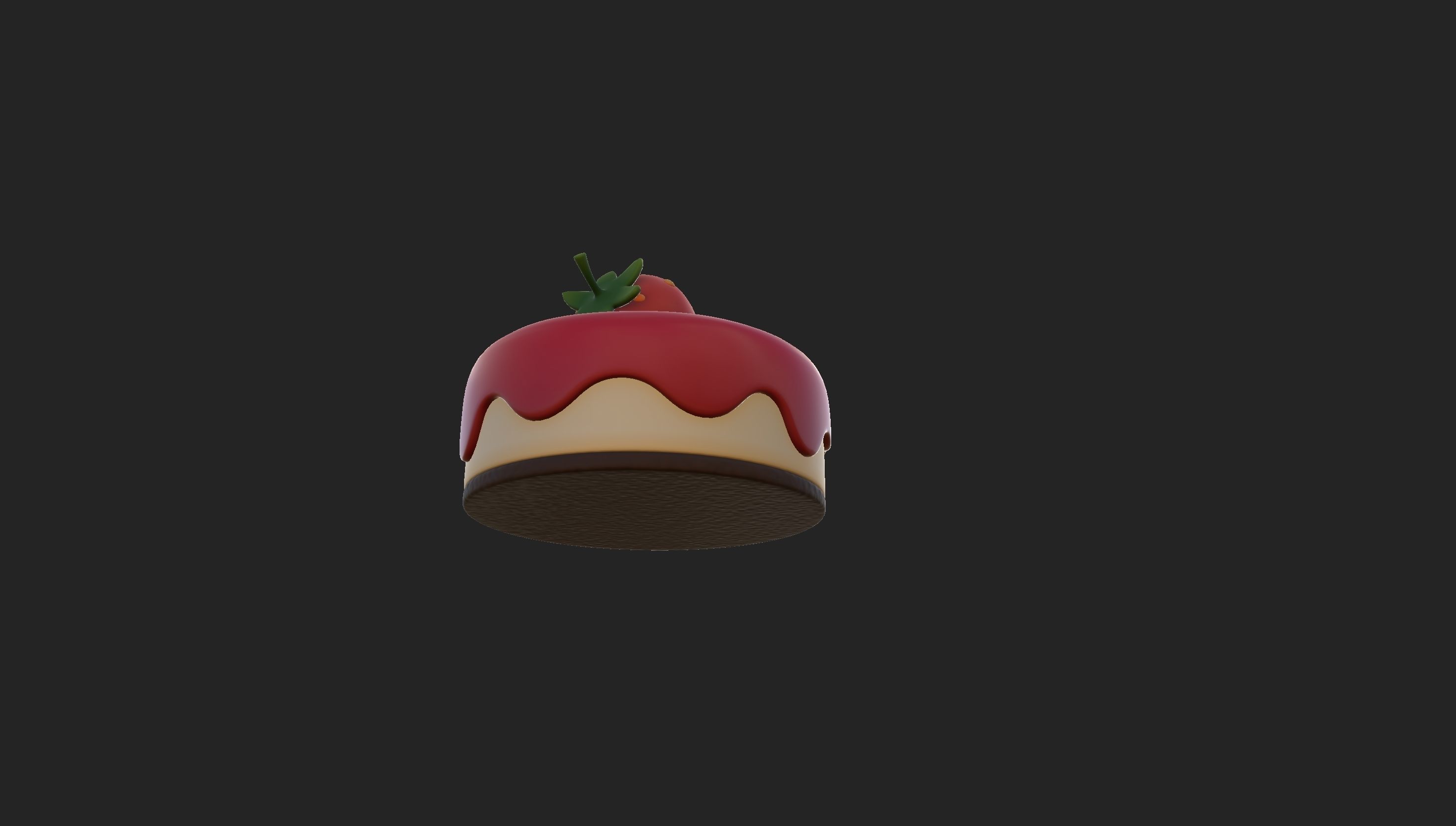 Prop209 Strawberry Cheesecake 3D model_14