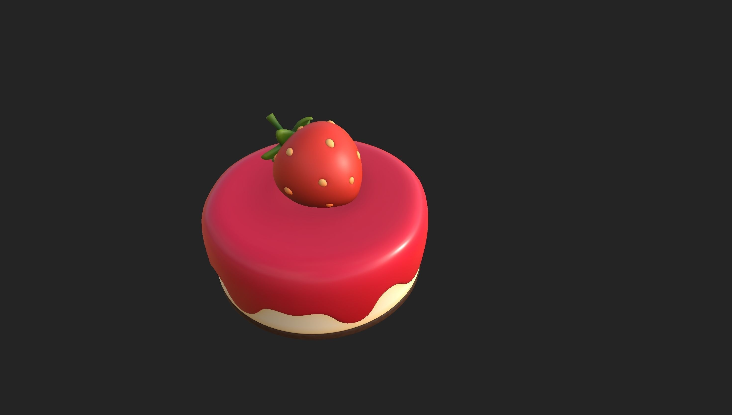 Prop209 Strawberry Cheesecake 3D model_12