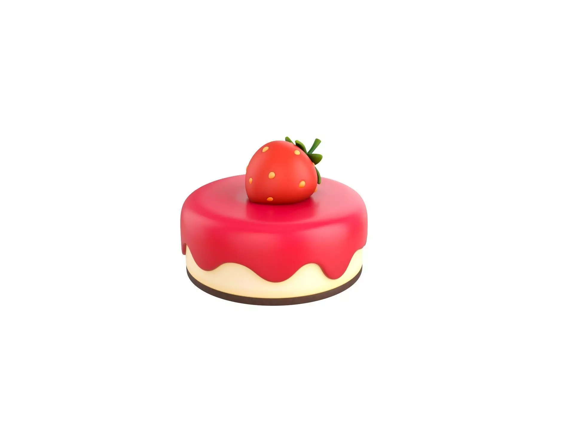 Prop209 Strawberry Cheesecake 3D model_0