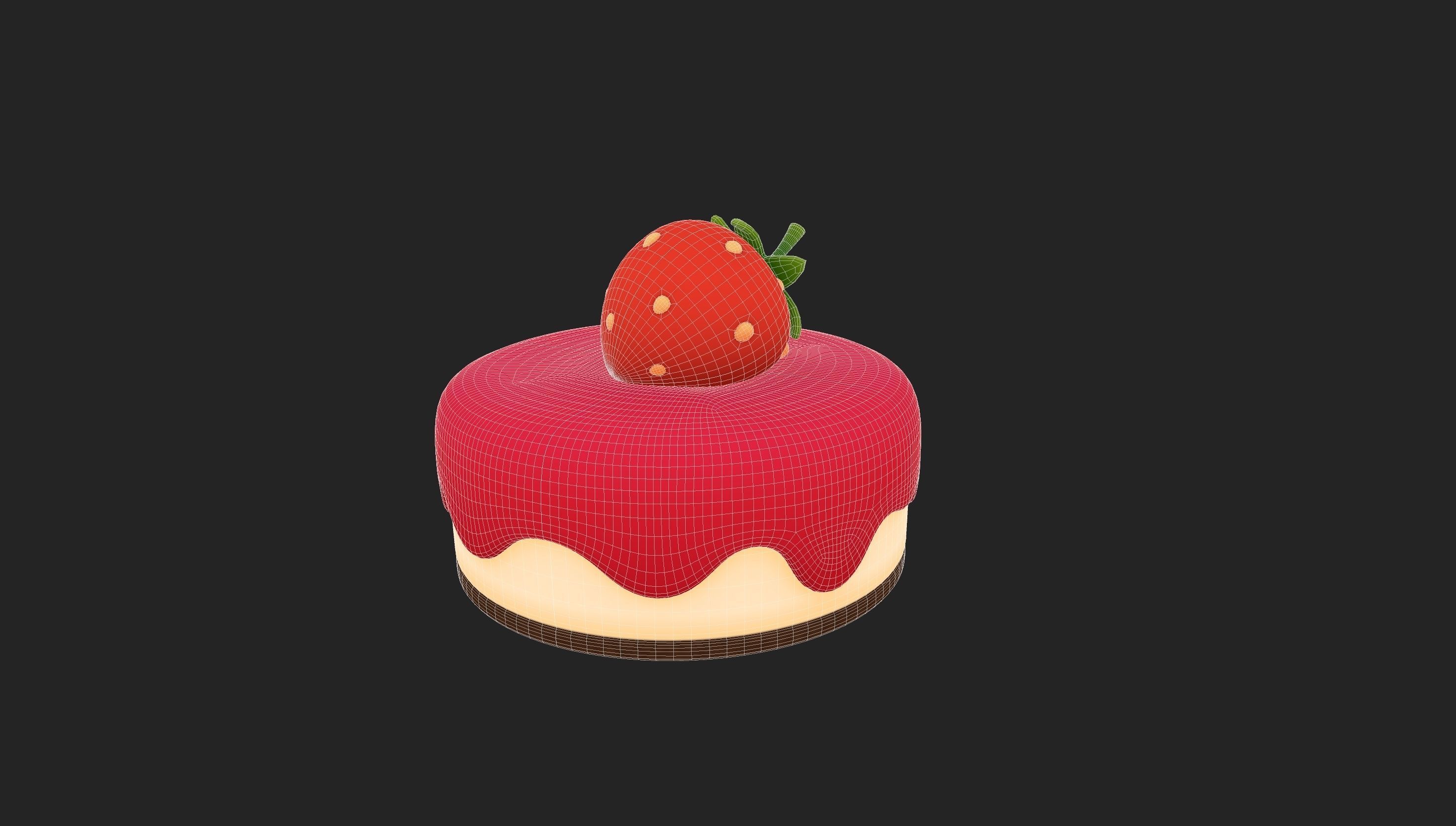 Prop209 Strawberry Cheesecake 3D model_22