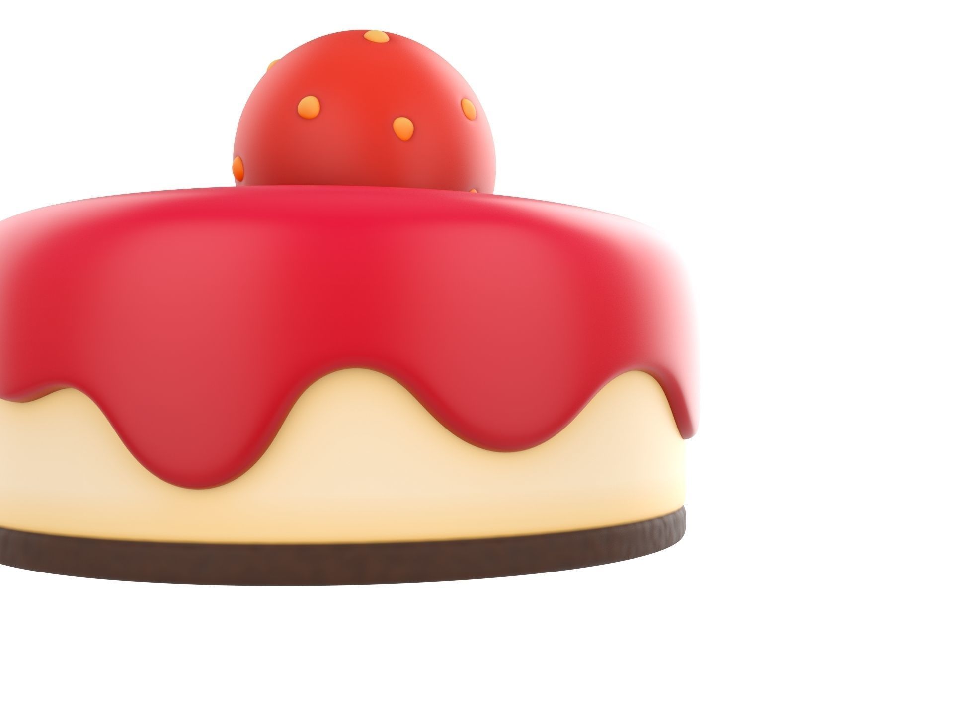 Prop209 Strawberry Cheesecake 3D model_7