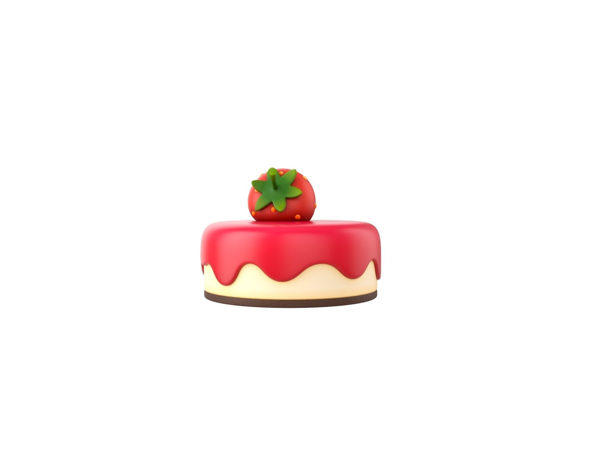 Prop209 Strawberry Cheesecake 3D model_5