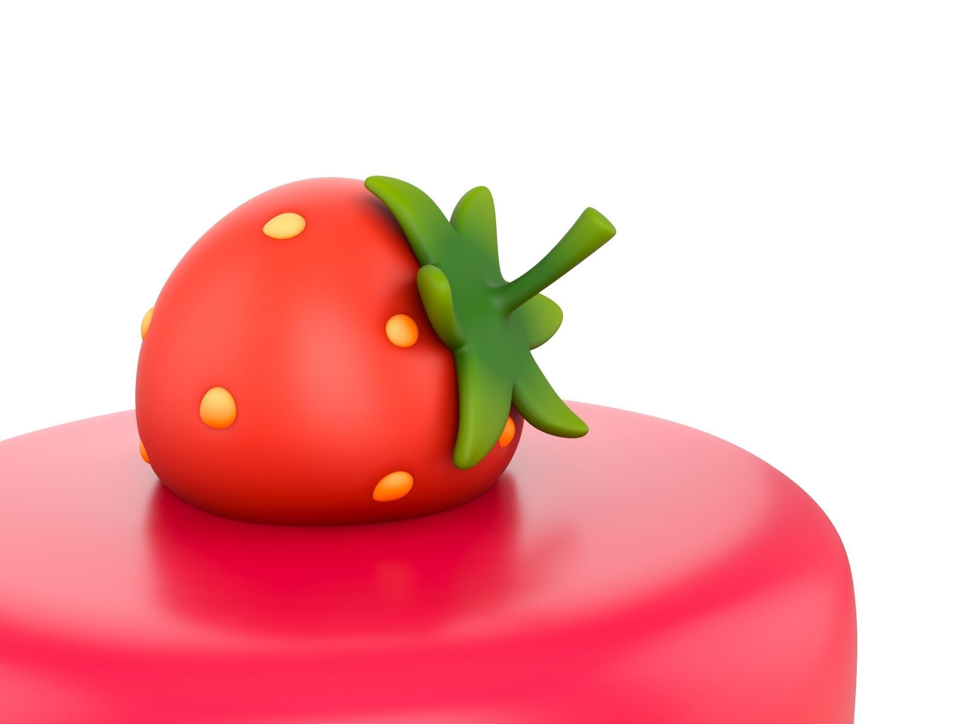 Prop209 Strawberry Cheesecake 3D model_9