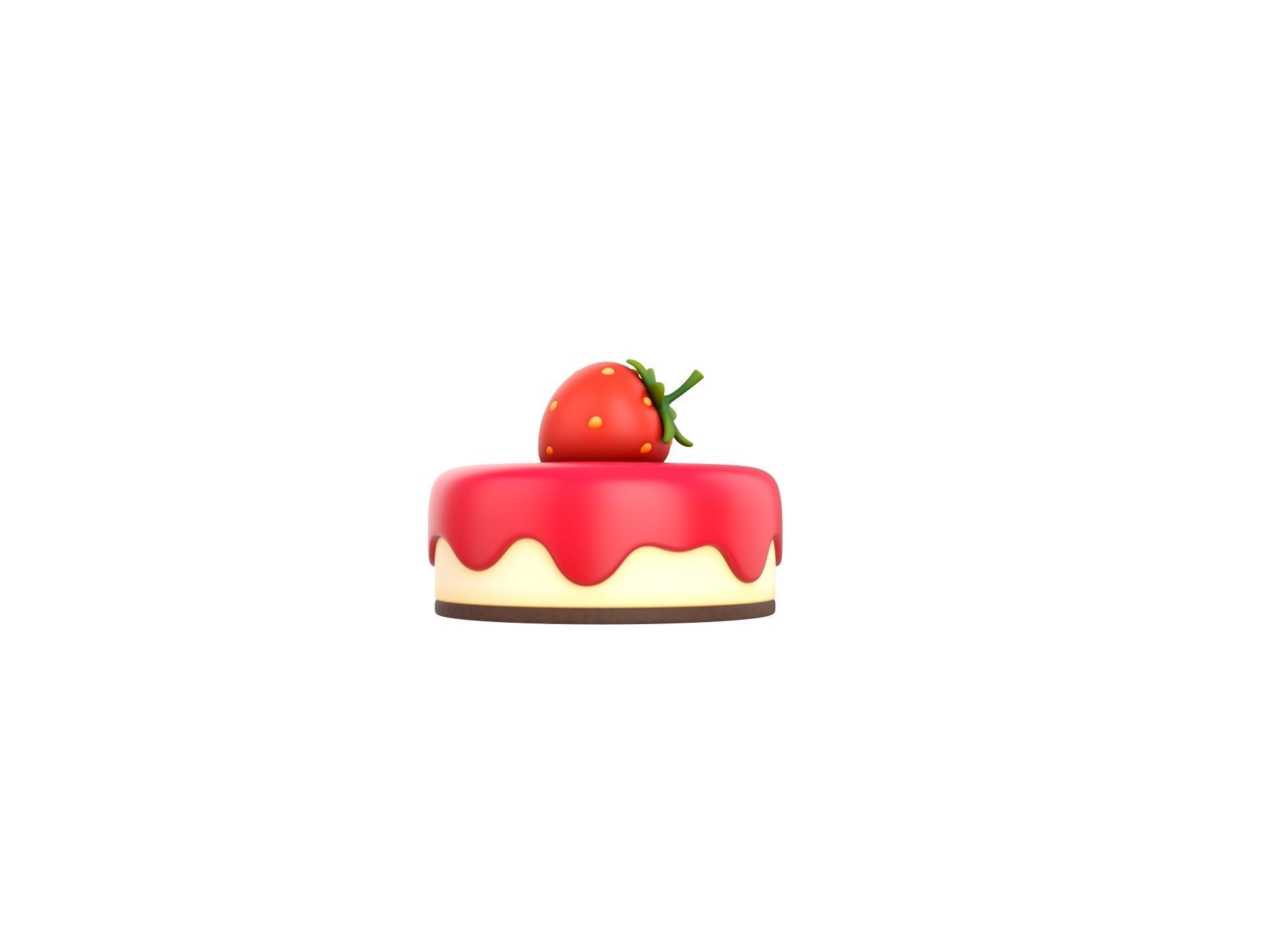 Prop209 Strawberry Cheesecake 3D model_6