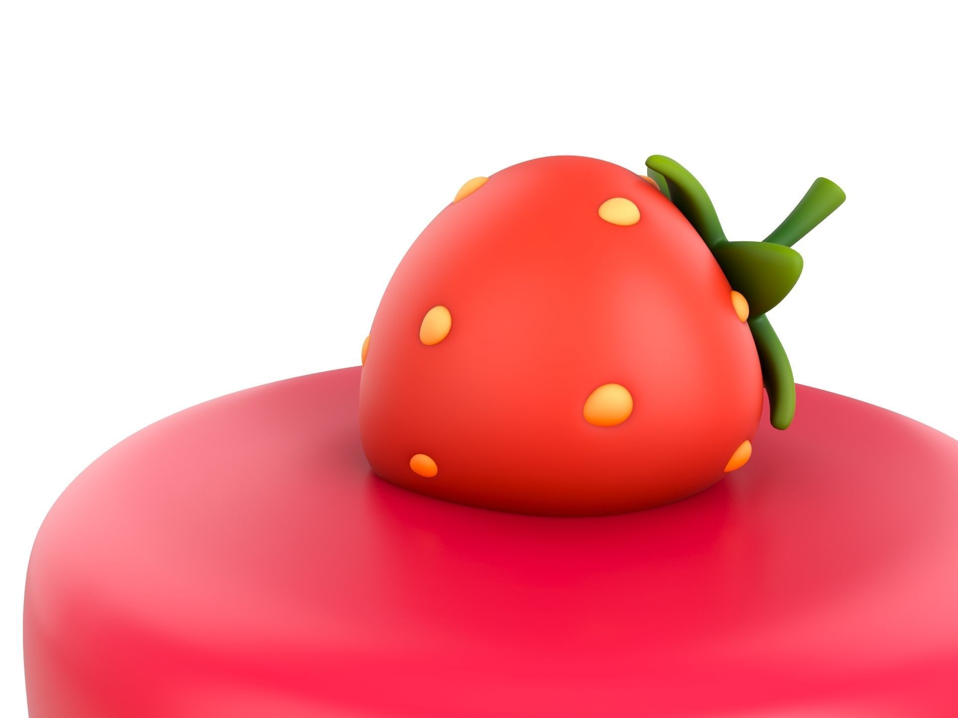 Prop209 Strawberry Cheesecake 3D model_8